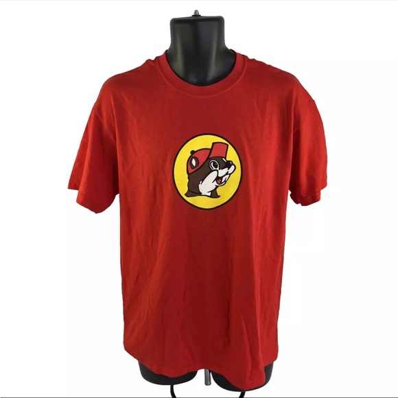 Mens Buccees It’s A Beaver Red Graphic T-Shirt Sz M Cotton - Picture 1 of 7